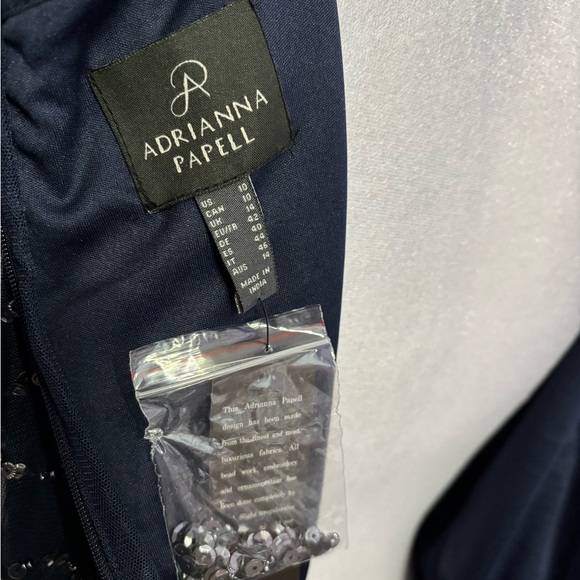 Adriana Papell Black Sequined Midi Gown - Picture 7 of 7